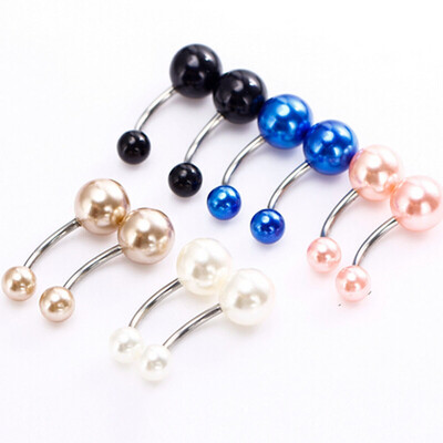 

Imitation Pearl Mix Colors Body Piercing Jewelry Belly Button Rings
