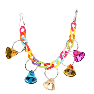 

Acrylic Pet Bird Toys Chew Cage Hanging Ladder Swing Ringer Bell Toys for Parrot Cockatiel Parakeet Pet Products