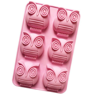 

6 Holes Owl Silicone Mold Fondant Cake Chocolate Decorating Baking Tools Mould Soap Mold