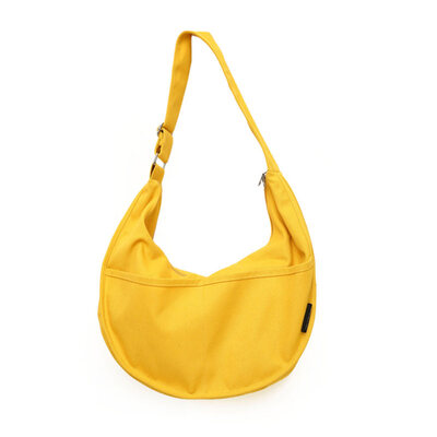 

Casual Women Solid Color Crossbody Shoulder Bag Large Capacity Canvas Pouch