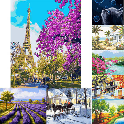 

2018 Poster DIY Oil Painting by Numbers Modern Art Flowers Picture Home Decor Digital Painting of Art Student Learning Beginner