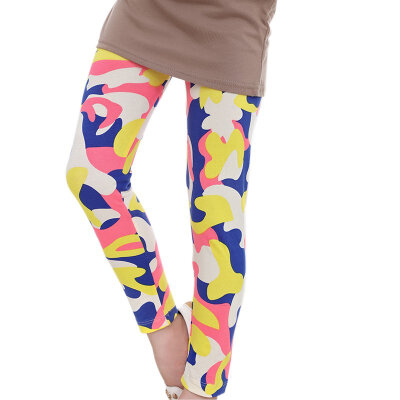 

Baby Kids Girls 2-14Y Leggings Pants Flower Floral Printed Elastic Long Trousers