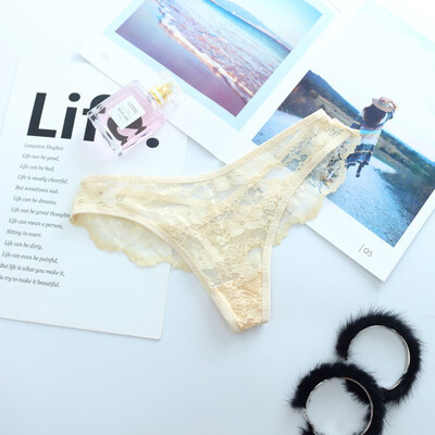 

Lace Women Panties Hollow Out Sexy Panties Temptation Low Waist Cross Belt G-String Female Lingerie