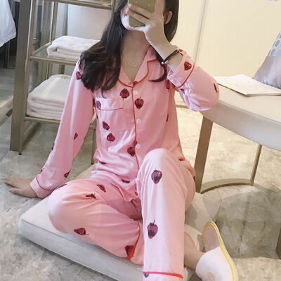 

SILVERCELL Autumn Women Pajama Set Printing Pattern Rayon Sleepwear Long Sleeve Trousers Two Sleepwear Suit