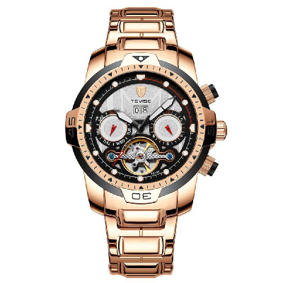 

TEVISE T816A Automatic Mechanical Movement Men Watch Self-Winding Manual Winding Wind-Up Skeleton Wrist Watch 3ATM Waterproof Lumi