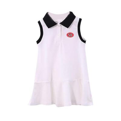 

Summer Casual Baby Girls Dresses Sleeveless Letter Pattern Cotton A-Line Dress Kids Toddler Princess Sundress