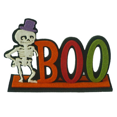 

SPOOKYBOO Felt Decorative Sign Halloween Letter Decorations Tabletop Ornaments Festive Party Supplies