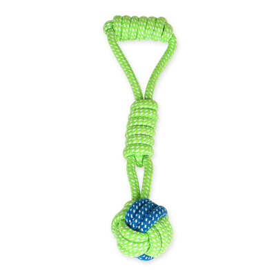 

Pet Supply Dog Toys Dogs Chew Teeth Clean Outdoor Training Fun Playing Green Rope Ball Toy For Large Small Dog Cat