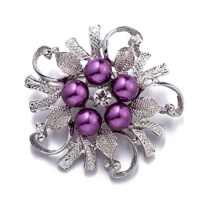 

Brooches For Women Vintage Imitation Pearl Brooch Female Jewelry Collar Flower Leaf Broches Pins