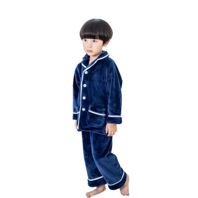 

Winter Super Warm Pajamas Underwear For Kids Boys Girls Flannel Home Sleepwear Pajamas For Kids Children 2 PcsSet