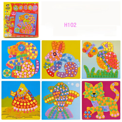 

Tailored Fun Mosaic Kids Art & Craft Kit Childrens Play Activity Decoration Sticker Set