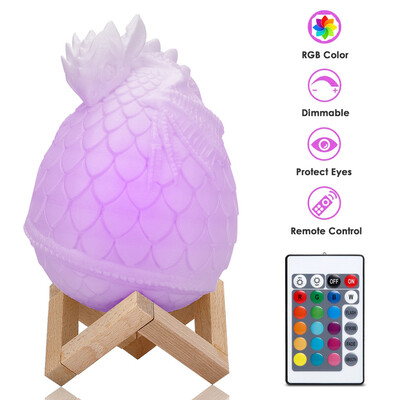 

〖Follure〗LED Moon Light Colorful Table Lamp 3D Printed Dragon Egg Night Light Room Decor