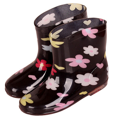 

Cartoon Children Rain Boots Animal Fashion Princess Kids Plus Velvet Warm Rubber Antiskid Student Water Shoes 2-5Y