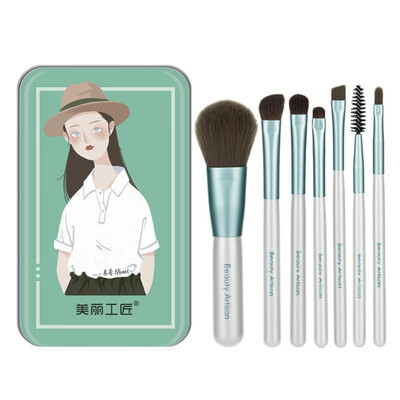 

7Pcs Beauty Makeup Brushes Set Cosmetic Foundation Powder Blush Eye Shadow Lip Blend Make Up Brush Tool Kit