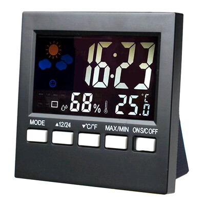 

Convenient Digital LCD Temperature Humidity Monitor Alarm Clock