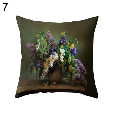 

Flower Vase Throw Pillow Case Cushion Cover Sofa Bedroom Car Cafe Office Decor
