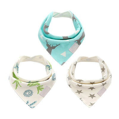 

Baby Girls Boys Baby Clothing Saliva Towel Cotton Cartoon Bibs Burp Cloths 3pcsSet Fit 0-3Y Baby Accessories