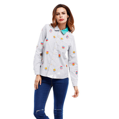 

Autumn New Woman Casual Long Sleeved Printed Shirt
