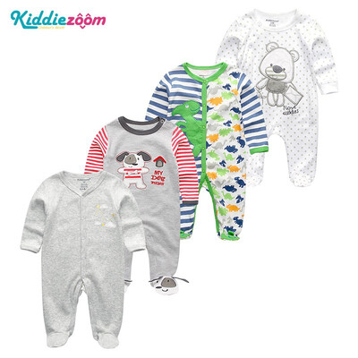 

4PCSLot Baby Clothing Sets Newborn 0-12M 100Cotton Baby Bodysuits Print Long Sleeve Baby Boys Clothes Baby Girls Clothes Rpmpers