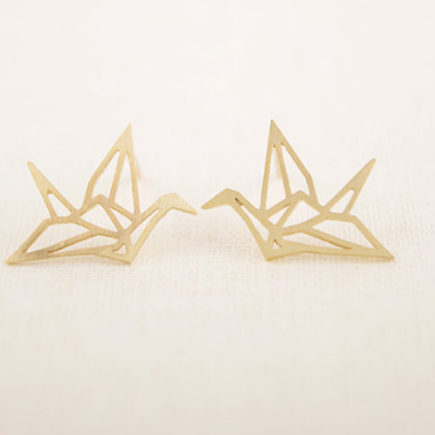 

Unique Hollow Origami Shape Earrings2019