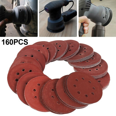 

80pcs160pcs Flocking Sandpaper Disc Sandpaper Grinding Brushed Back Velvet Sheet Grinding Machine Sandpaper