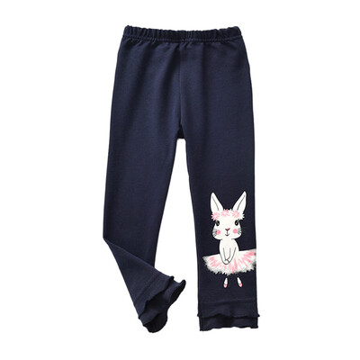 

Autumn Newborn Baby Girls Pants Cotton Leggings Elastic Waist Cartoon Rabbit Design Toddler Bottoms