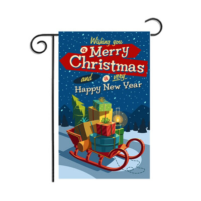 

Cute Christmas Garden Flag Printed Decorative Hanging Banner For Outdoor Yard Lawn Patio Porch Decor 2020 New Year