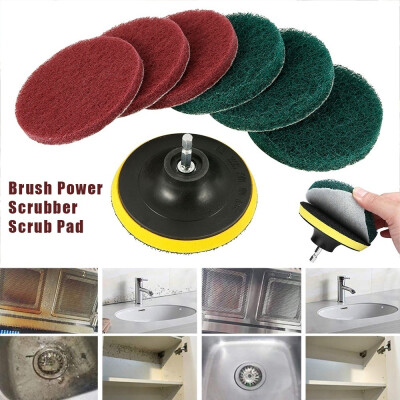 

Scrub Pads Drill Power Brush Tile Scrubber Scouring Pads Clean Tool Kit