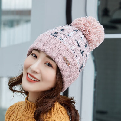 

Hat Woman Winter Knitting Cute Korean Edition Warm Fashion Winter Riding Wind-proof Autumn&Winter Wool Cap