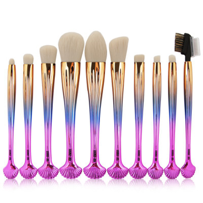 

10pcs Makeup Brushes Set Cosmetic Foundation Power Blush Eye Shadow Blending Contour Beauty Make Up Brush Tool