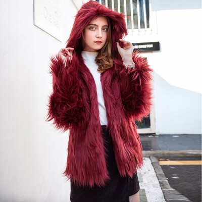 

Toponeto Fashion Womens Winter Solid Hooded Jacket Coat Warm Long Sleeves Plush Overcoat