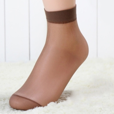 

2 Pairs Sexy Ultra-thin Elastic Silky Short Silk Stockings Women Ankle Socks