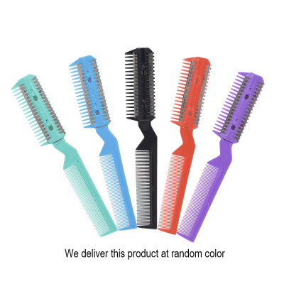 

Hair Razor Comb Scissor Double-ended Hair Comb Hairdressing Trimmers Hair Shaving Blades Hair Cutting Thinning DIY Styling Tool Ra