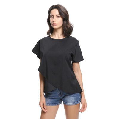 

2018 Summer Sleeveless White O Neck Blouses Women Ruffled Women Tops Female Ladies Office OL Blusas 3759