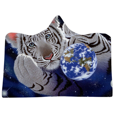 

Gobestart Cosmic Planet Series Plush Hooded Blanket Lichens Hooded Blanket 150x200cm