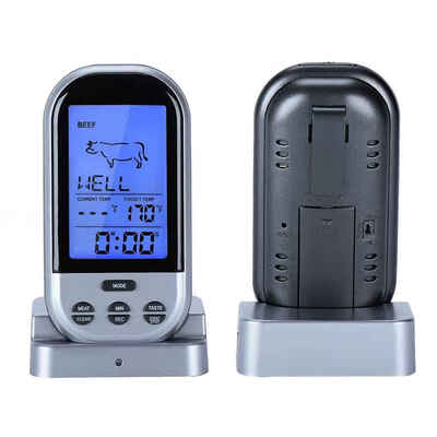 

Digital BBQ Thermometer Wireless Kitchen Oven Food Cooking Grill Smoker Meat Temperature Meter Probe Timer Temperature Alarm