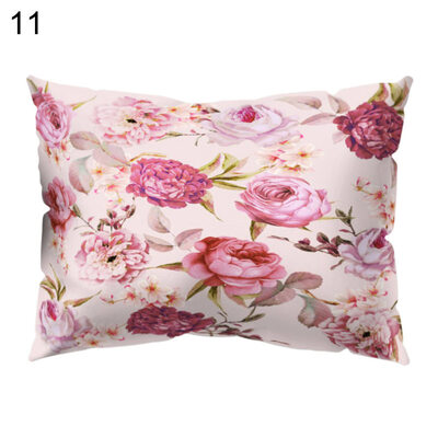 

Multicolor Peony Flower Pillow Case Cushion Cover Sofa Bed Car Cafe Decoration