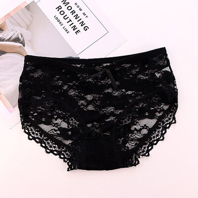 

Fashion High Quality Women Panties Transparent Underwear Women Lace Soft Briefs Sexy Lingerie