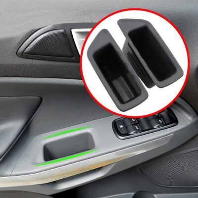 

2Front Door Interior Armrest Storage Box Container For Ford Ecosport 2018 2019