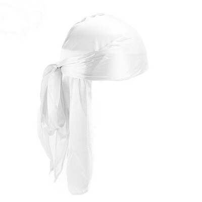 

Durag Headwear Headband Pirate Cap Women Hat Smooth Silk Nylon Cap Solid Colors