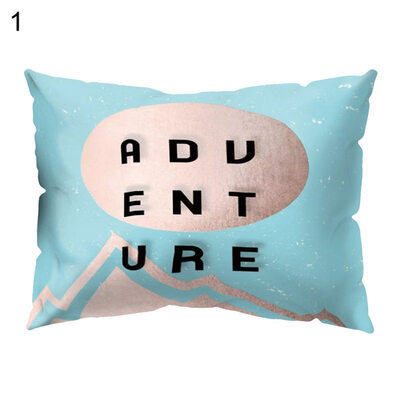 

Fresh English Letters Cloud Flower Pillow Case Cushion Cover Sofa Bed Cafe Decor