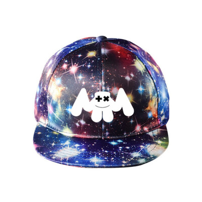 

DJ Marshmello Mask Kids Boys Galaxy Starry Sky Baseball Cap Hip Hop Hat Holiday