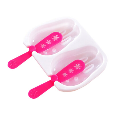 

Ice Lolly Mould&Stick 2pcs Cartoon Bunny Snowman Ice Cube Maker Ice Box with Cover Ice-Cream Stick Popsicle DIY Mold