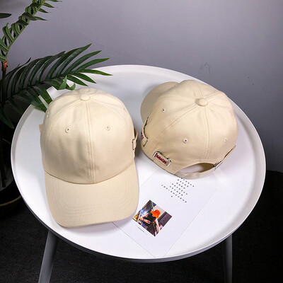 

Hats Female Korean Edition Simple Embroidery Pure Duck Tongue Cap Men&Women Shade Baseball Caps in Spring&Summer