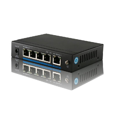 

4 Port 100Mbps IEEE8023af POE SwitchInjector Power over Ethernet for IP Camera VoIP Phone AP devices 104POE-AF