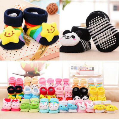 

Newborn Baby Girl Boy Cute 3D Cartoon Anti-Slip Floor Socks Slipper Shoes Boots