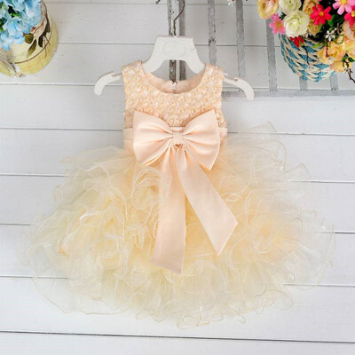 

Summer Wedding&Birthday Party Girls Dress Princess Children Clothes For Kids Baby Clothing