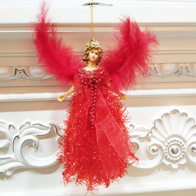 

Tailored Christmas Feather Angel Doll Hanging Xmas Tree Pendants Ornaments Home Decor