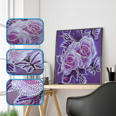 

Gobestart Special Shaped Diamond Painting DIY 5D Partial Drill Cross Stitch Kits Crystal R