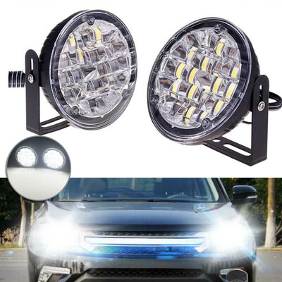 

2Pcs 12V 18LED Car Lights Flexible Daytime Running DRL Fog Round Driving Lamp